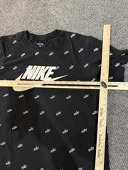 Nike Shirt Mens Large Black Allover Logo Graphic Tee T-Shirt Athletic Sports