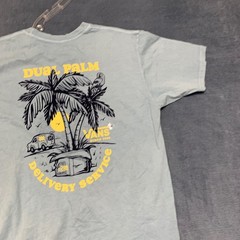 Vans Dual Palm Delivery Service T Shirt Mens Medium Gray Crew Neck Classic Fit