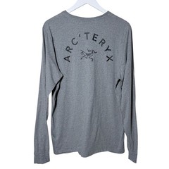 Arc’Teryx Men’s Long Sleeve Cotton Logo Graphic T-Shirt Size XL Grey