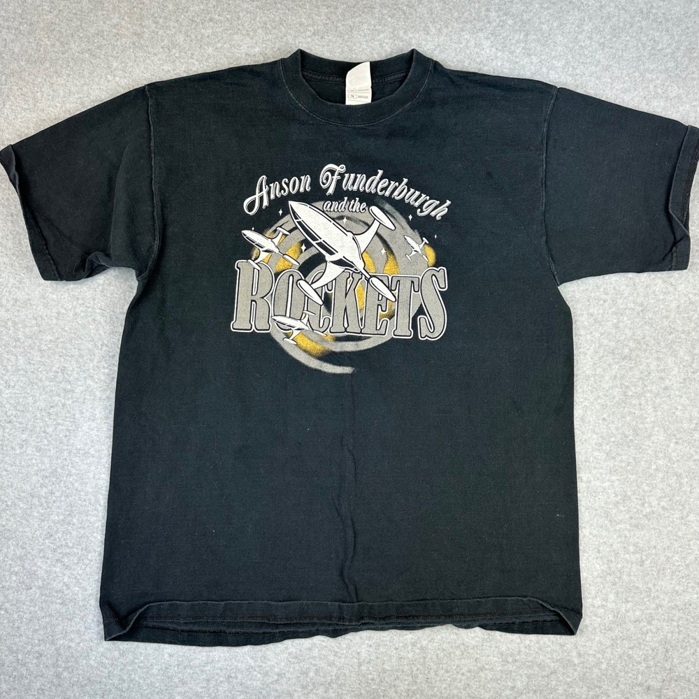 90s Anson Funderburgh & the Rockets T-Shirt Black XL Fruit of the Loom Lofteez