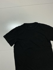 Unis Made In USA 100% Cotton Black Blank Crewneck S/S Pocket T-Shirt Sz. M
