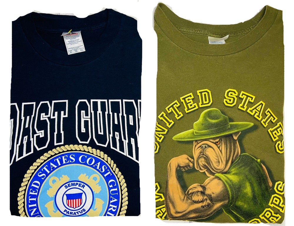 Alstyle Apparel 2006 Armed Forces Marine Corps & Coast Guard Shirts; XL