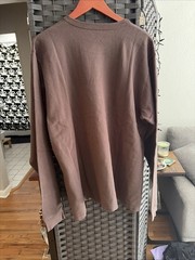 Big Bud Press Long Sleeve Burly Tee Espresso Brown Large L New