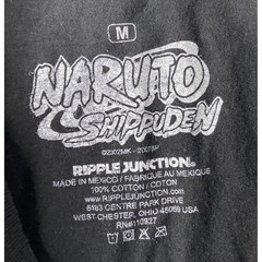Naruto Shippuden Graphic T Shirt Mens Medium Black Anime Manga Short Sleeve