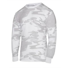 Rothco White Camo Long Sleeve T-Shirt Tactical Military Crew Tee Undershirt