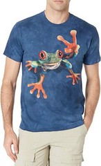 Victory Frog Frogs Amphibian Red-Eyed Tree Blue Cotton Mountain T-Shirt 3X