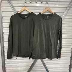 Lot (2) NWT Athletic Works Driworks Quick Dry LS T-Shirt Mens Medium NEW Green