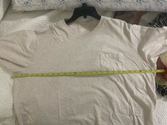 Lands End Super Cotton Tee T Pocket Off White Cream Color Shirt XXL
