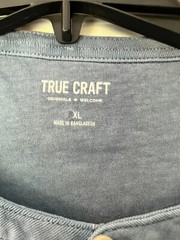 True Craft Men’s Henley T-Shirt Blue NWT Size XL Spring/Summer see description