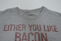 YBP Men’s Graphic T-Shirt “Bacon Or You’re Wrong” Medium Cotton Blend T0428