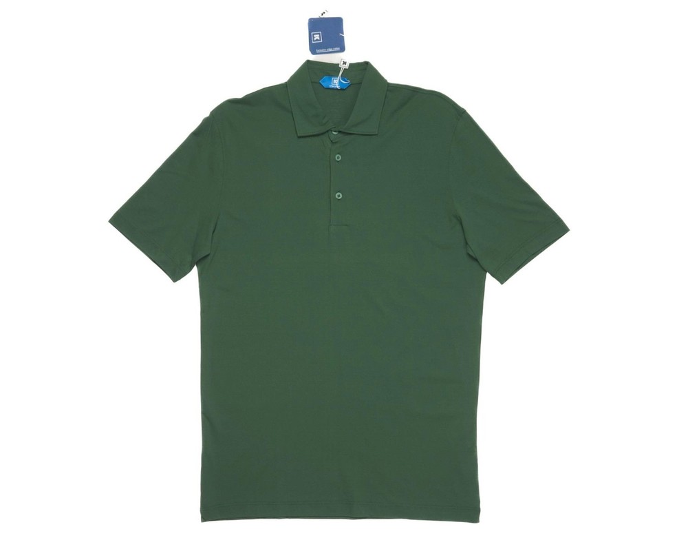 Kired by Kiton $395 NWT Green Slim Fit Polo Shirt Crepe Cotton 4XL (60 IT)