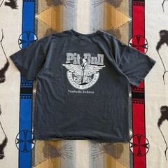 Vintage Y2K Pit Bull Leather Company Thrashed T-Shirt Size XL Faded Double Sided