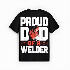 Welder Welding Dad Father Vintage Proud Dad Of A Welder T-Shirt
