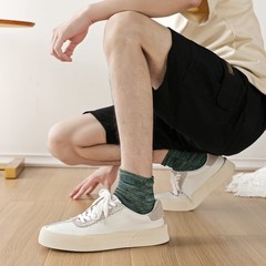 5 Pairs Toe Socks Mens Five Finger Striped Running Athletic Cotton Ankle Sox