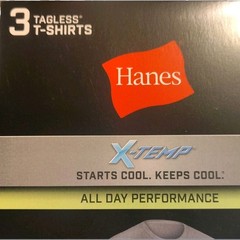 Hanes X-Temp 3XL Gray Mesh Tagless Quick Dry Stretch Crew Neck Tee 3-Pack