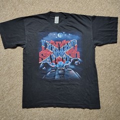 Vintage LYNYRD SKYNYRD Shirt Men XL Black Motorcycle Twenty Album Distressed 90s