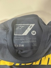 NWT M Alpinestars Reblaze Navy Blue/Yellow Logo T-shirt