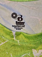Badger Sport T Shirt Green Marble Size M