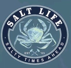 Salt life, Buoyant Crab, Short Sleeve Men’s Graphic TShirt, Med, Lg, XL, or 2XL