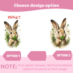 Shamrock & Bunny Print Shirt, St. Patrick’s Day Clover Art Shirt, Irish Day Tee