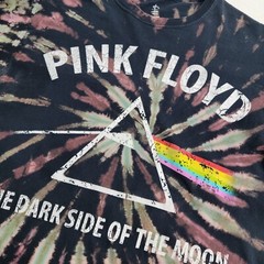 Pink Floyd Tie-Dye Shirt Sz M Black Purple Blue Dark Side Retro Graphic Band EUC