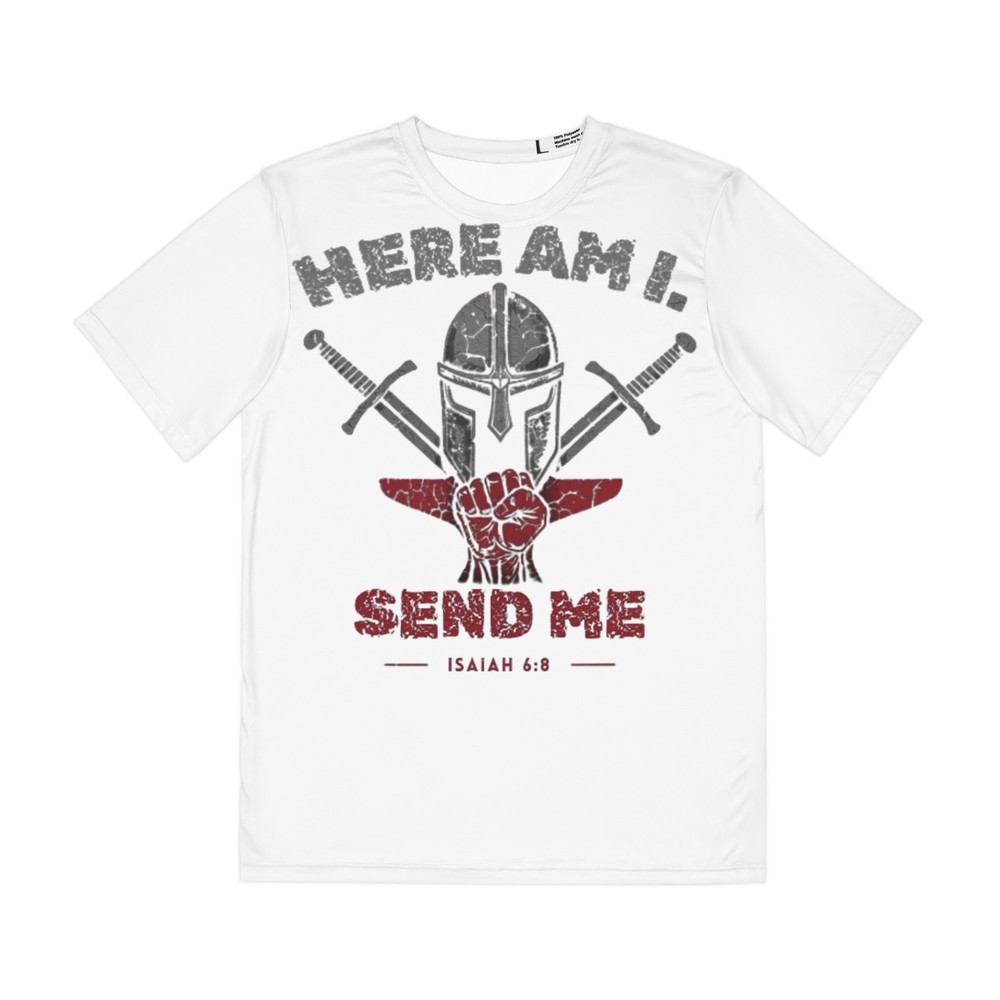 Here Am I Send Me Spartan Helmet T-Shirt | Isaiah 6:8