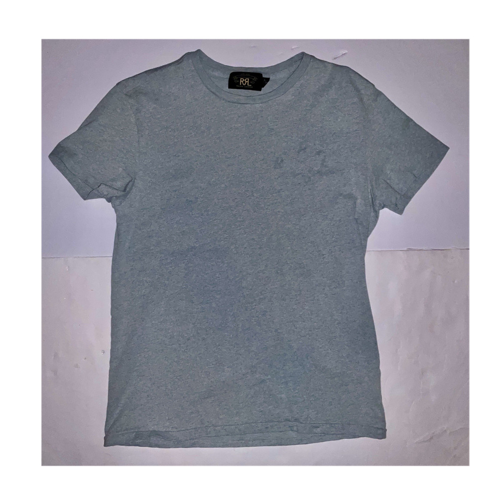 Double RL Ralph Lauren RRL Co. Parts & Service Tee Heathered Blue Gray Size S