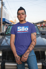 Silo Televisions Audio Appliances Blue Red Logo Electronics Store T-shirt