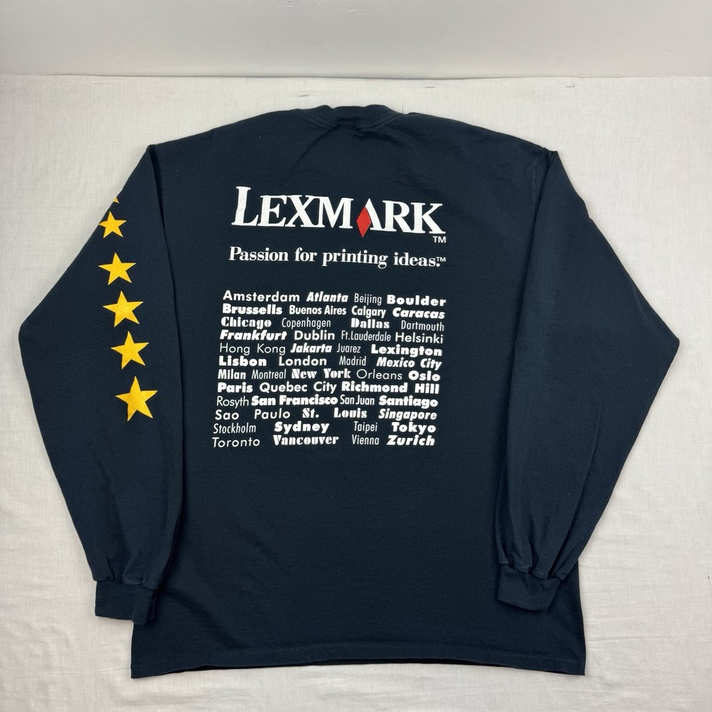 Vintage Lexmark Printing Promo T Shirt Adult XL World Tour Random Obscure Parody