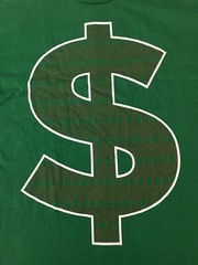 Rich Life T Shirt Dollar Money Wire Short Sleeves Green White Tee Graphic Top