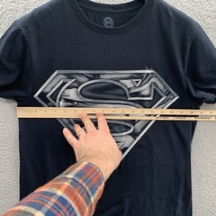 Official DC Comics Superman Men Adults Black Steel Contrast Graphic T-Shirt S