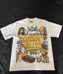 Revenue Valley Money Gambling Graphic White Tee Men’s S Crew Neck Short Sleeve
