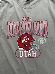 Utah Rose Bowl Game T Shirt Mens XL Gray 2023 Football ComfortWash Tee