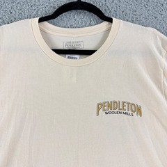 Pendleton Woolen Mills Mens Large Ivory Graphic Short Sleeve Crew Neck Tee Top
