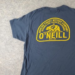 O’Neill Shirt Mens Medium Blue Crew Neck Short Sleeve Graphic Stretch Pullover