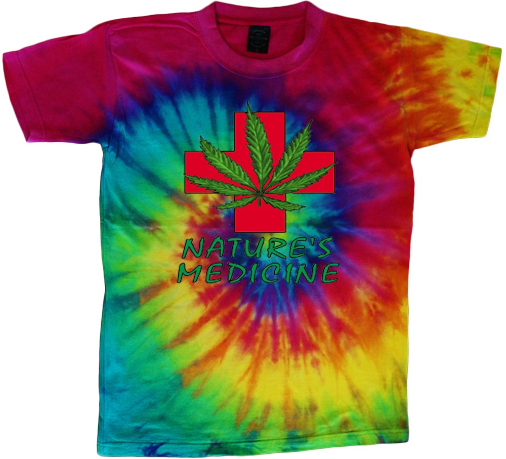 tie dye t-shirt medical marijuana weed pot cannabis shirt tie dyed tee shirt