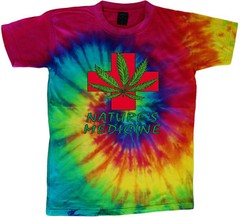 tie dye t-shirt medical marijuana weed pot cannabis shirt tie dyed tee shirt