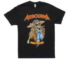 Airbourne Heavy Metal World Tour 2022 Concert Black T-Shirt