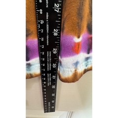 Tie Dye T-Shirt Adult 2XL Brown V-Pattern Short Sleeve Cotton Tee Hippie Earthy