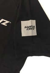 Santa Cruz Bicycles Black SS short sleeve Tech Stacked Tee T Shirt