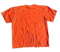 Vintage Egypt Graphic T Shirt Mens Large Orange Hieroglyphics Souvenir 90s Tee L
