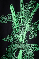 Invicta Kuru – One Piece Zoro Graphic Katana Shirt Black Medium Size