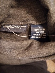 Cherokee Turtle Neck Shirt Men Grey New! Medium Long Sleeve
