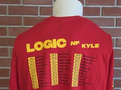 Lot of (2) Logic Kyle Bobby Tarantino T-Shirts Red & White Mens 2XL Crewneck