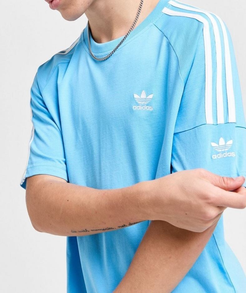 NEW MEN’S ADIDAS ORIGINALS 3-STRIPES LOCK UP TEE SHIRT ~SIZE XL #JE04