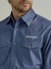 Wrangler® TEAM LOGO BIJOU BLUE – MENS SHIRT