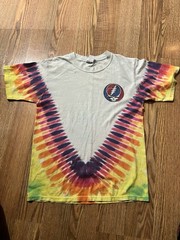Vintage 1996 RARE Grateful Dead Tour Statistics Small Thrashed Tie Dye Band