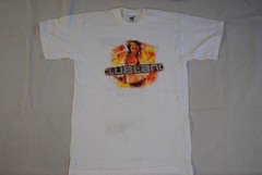 CLUBLAND Girl In Flames 2008 Tour T-Shirt White Cotton Short Sleeve New