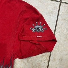 Vintage 90s JNCO Flame Skull Shirt Sz XXL Wrap Around All Over AOP SKATE Grunge