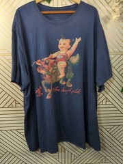 BODY RAGS Men’s Navy Blue Short Sleeve Graphic Shirt Asian Size 3xl or 4xl?